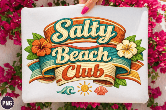 Download Salty Beach Club Vintage T-Shirt PNG - Vintage Collection