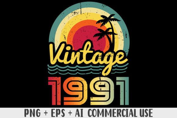 Download Vintage 1991 PNG Sublimation Design - Vintage Collection