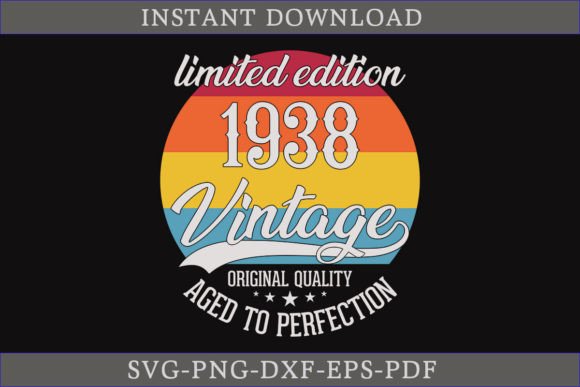 Download Vintage 1938 Aged to Perfection SVG File - Vintage Collection