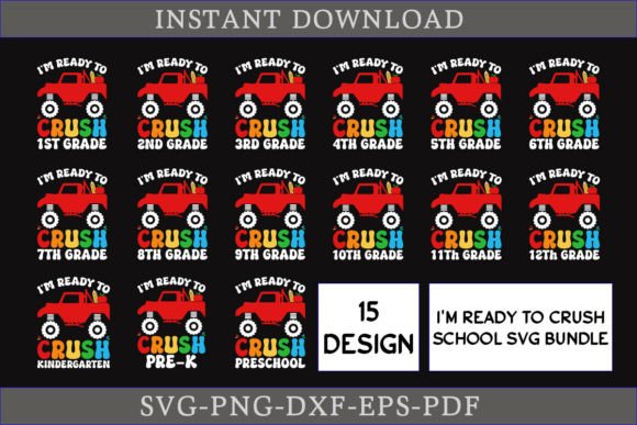 Download I'm Ready to Crush School SVG Bundle - Premium Resources