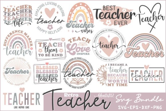 Download Retro Teacher SVG Bundle. - Teacher svg bundle Collection