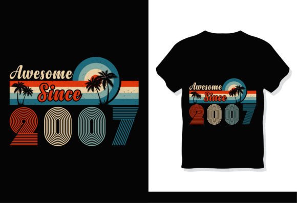 Download Awesome Since Vintage 2007 T-Shirt - Vintage Collection