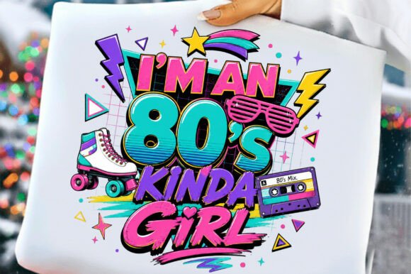 Download Retro 80's Kinda Girl T-shirt Design - Kind Collection