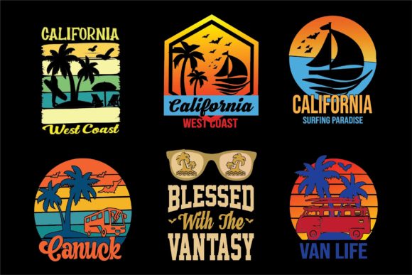 Download Summer Sunset Vintage T-Shirt Bundle - Vintage Collection