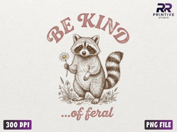 Download Be Kind of Feral Raccoon PNG - Kind Collection