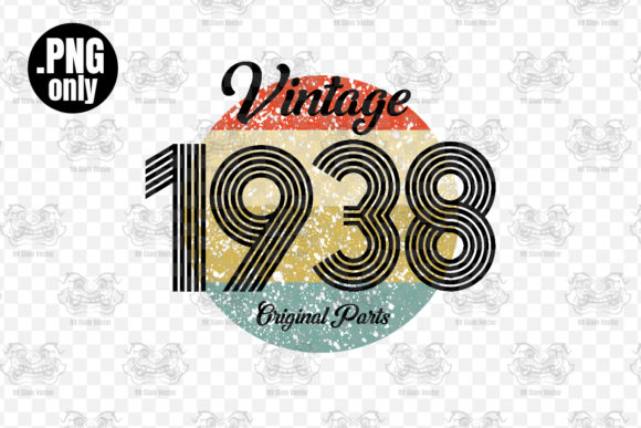 Download Vintage 1938 Birthday Sublimation Png - Vintage Collection