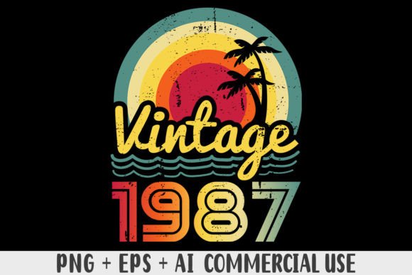 Download Vintage 1987 PNG Sublimation Design - Vintage Collection