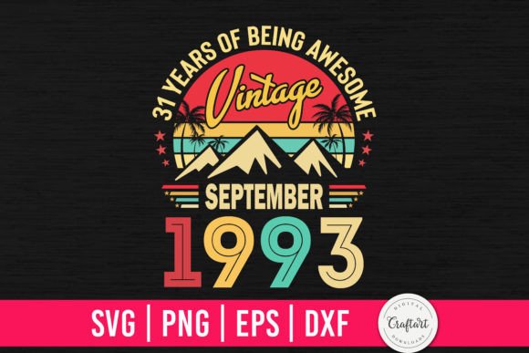 Download Vintage 1993 September 31th Birthday - Vintage Collection