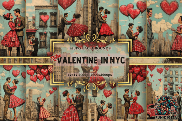 Download Retro Valentine in NYC 1950's Vintage - Vintage Collection