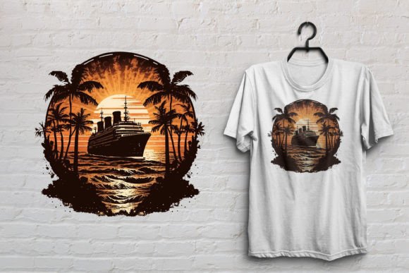 Download Cruise Ship Retro Vintage T Shirt Design - Vintage Collection