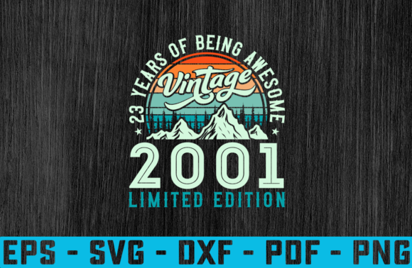 Download 23 Years Awesome Vintage 2001 Birthday - Vintage Collection