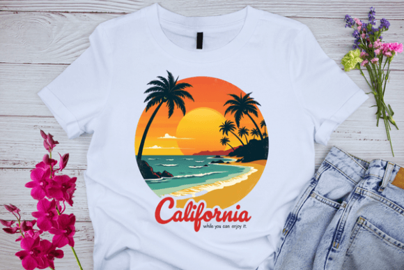 Download Vintage California Beach T-shirt Design - Vintage Collection