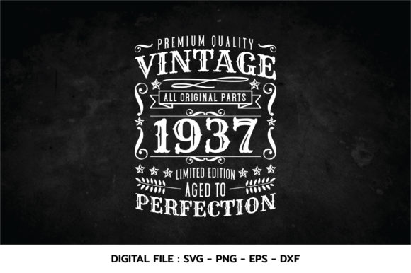 Download Birthday Vintage 1937 Svg - Vintage Collection