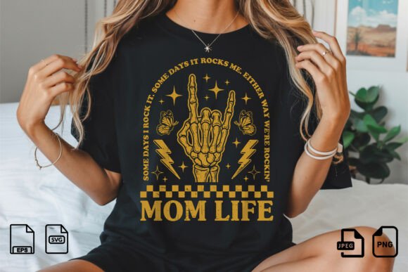 Download Mom Life Rockin SVG Design - Mom life Collection