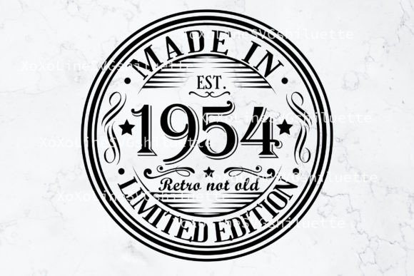 Download 70th Birthday Svg Born in 1954 VIntage - Vintage Collection
