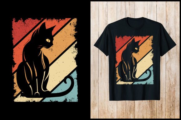 Download Cat Retro Vintage T-Shirt Design - Vintage Collection
