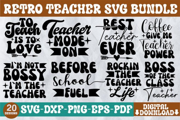 Download Retro Teacher SVG Bundle - Teacher svg bundle Collection