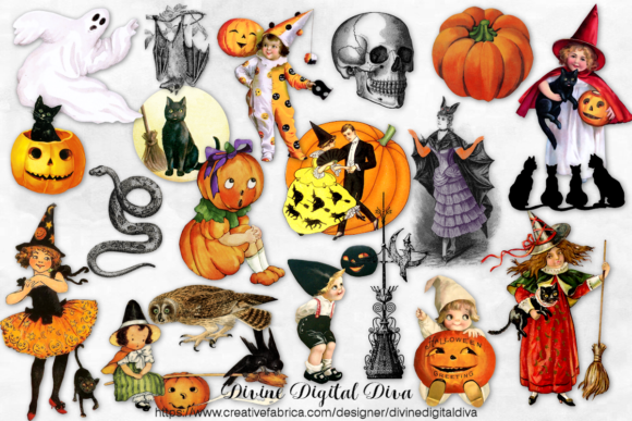 Download Halloween Vintage Clipart Spooky Scary - Vintage Collection