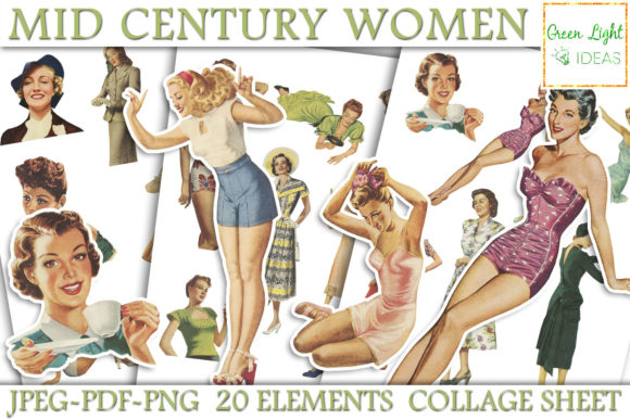 Download Vintage Junk Journal 1950 Women Ephemera - Vintage Collection