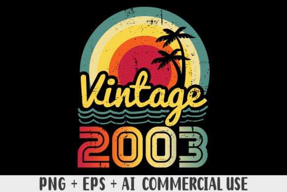 Download Vintage 2003 PNG Sublimation Design - Vintage Collection