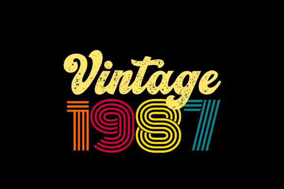 Download Vintage 1987, T-shirt Design Svg - Vintage Collection