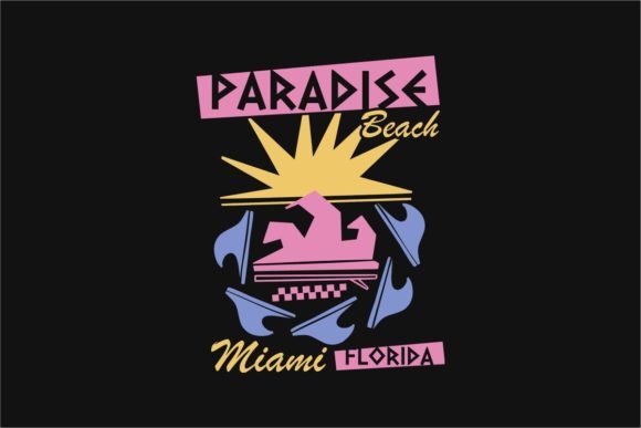 Download Vintage Paradise Beach T-shirt Design - Vintage Collection