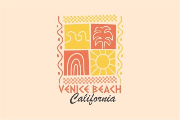Download Vintage Venice Beach T-shirt Design - Vintage Collection