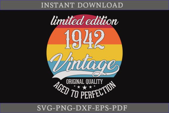 Download Vintage 1942 Aged to Perfection SVG File - Vintage Collection