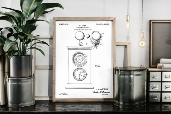 Download Astronomical Clock 1922 Vintage Patent - Vintage Collection