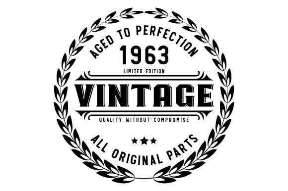 Download Vintage 1963 Aged to Perfection SVG EPS - Vintage Collection