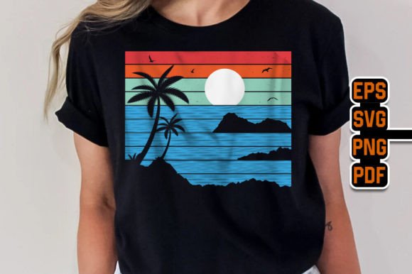 Download Retro Vintage Beach T-Shirt Design SVG - Vintage Collection