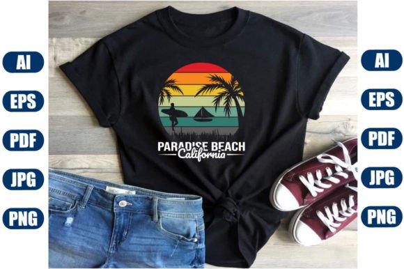 Download Retro Vintage Sunset Beach T-shirt - Vintage Collection