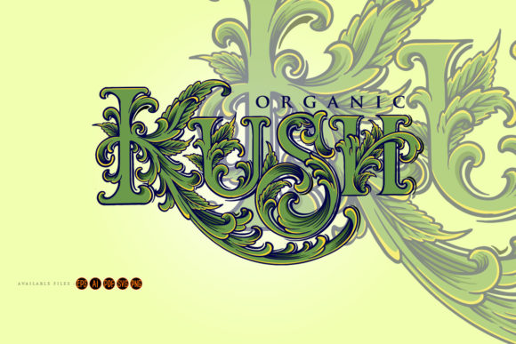 Download Luxury Vintage Lettering Word Kush - Vintage Collection