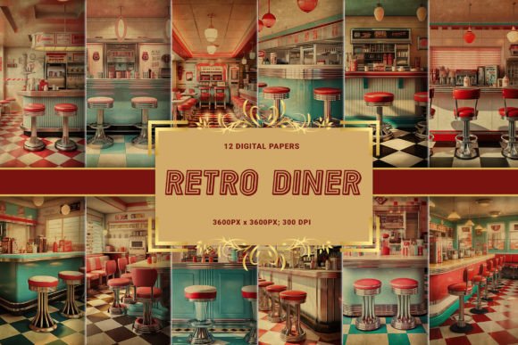 Download 1950 Retro Vintage Diner Traditional - Vintage Collection