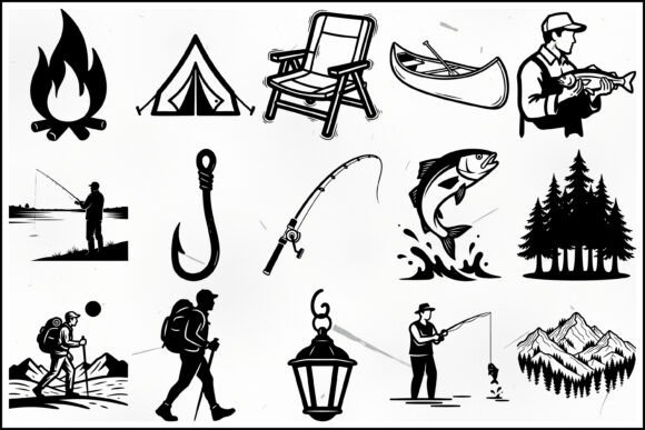 Download Camping Fishing Outdoor SVG Bundle - Outdoor svg Collection