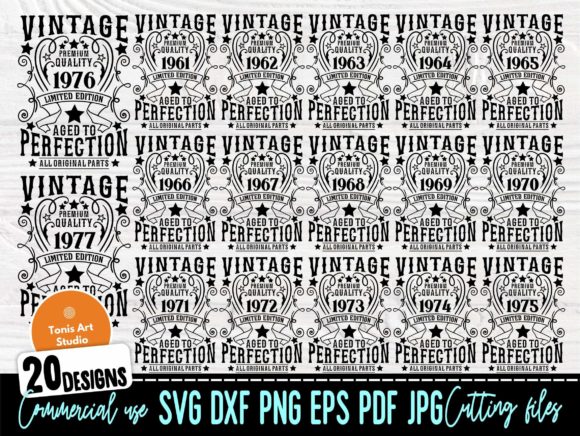 Download Vintage Birthday&nbsp;1961-1980&nbsp;Bundle - Vintage Collection
