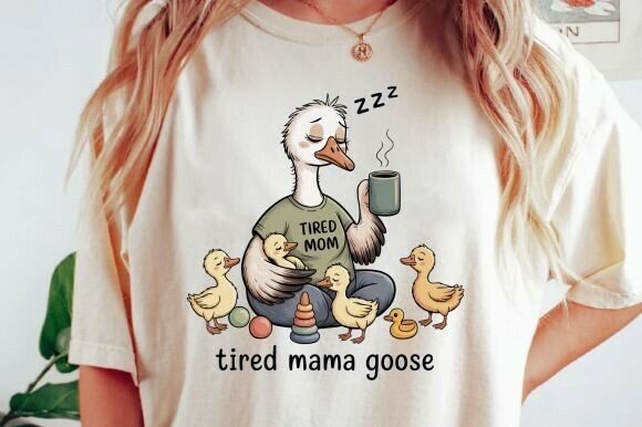 Download Tired Mama Goose Png, Funny Mom Life Png - Mom life Collection